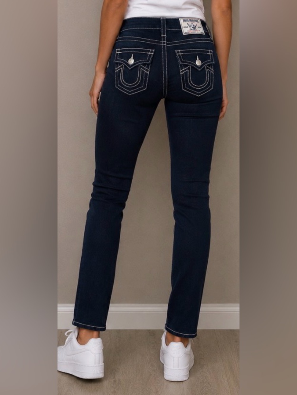 Vintage Y2K True Religion Jeans 23 Chain Pocket Rare Julie Blue Skinny Slim NWOT
